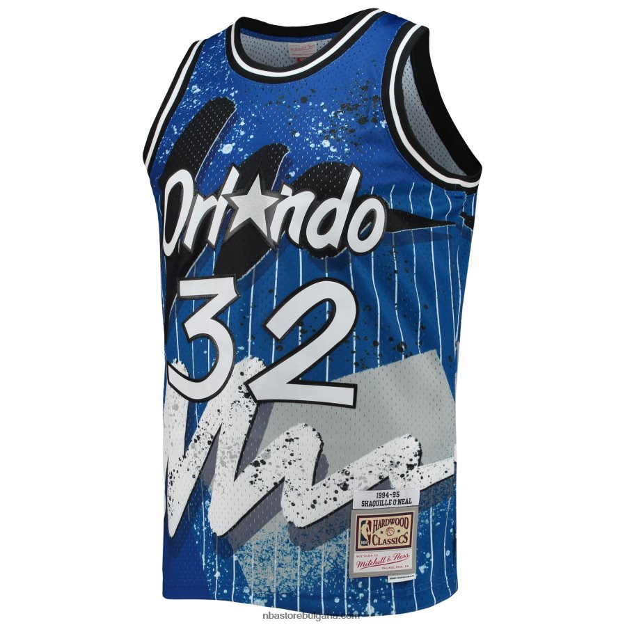 NBA JZ8F026249 orlando magic shaquille o\'neal mitchell & ness blue hardwood classics hyper hoops swingman фланелка