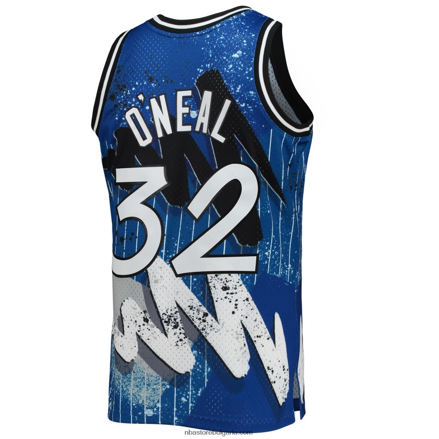 NBA JZ8F026249 orlando magic shaquille o\'neal mitchell & ness blue hardwood classics hyper hoops swingman фланелка