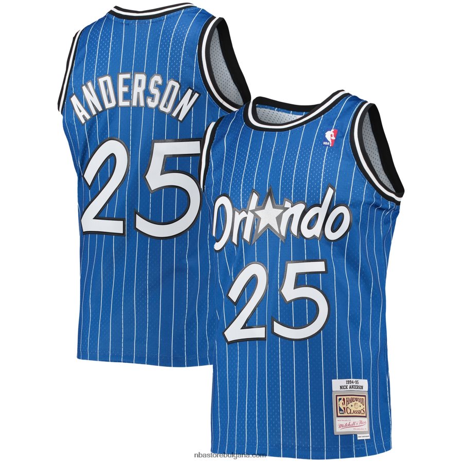 NBA JZ8F02685 orlando magic nick anderson mitchell & ness blue hardwood classics swingman фланелка