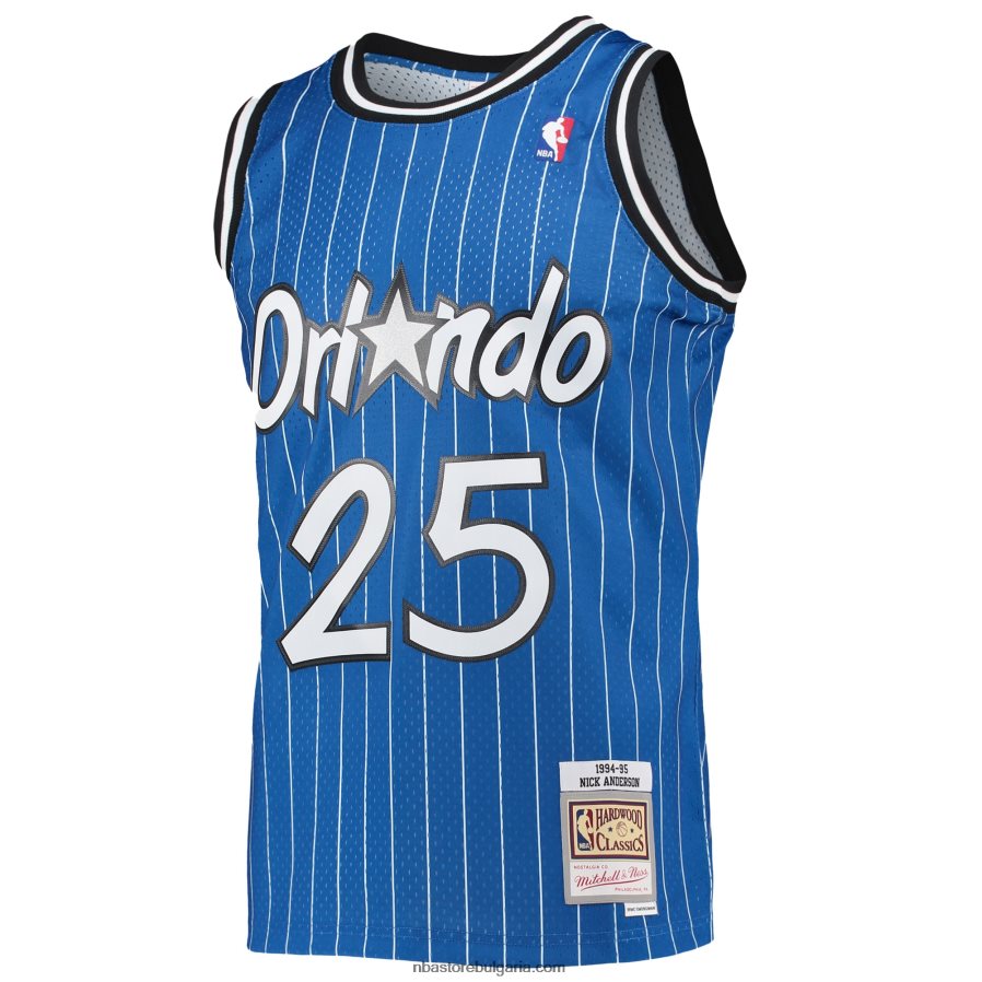 NBA JZ8F02685 orlando magic nick anderson mitchell & ness blue hardwood classics swingman фланелка