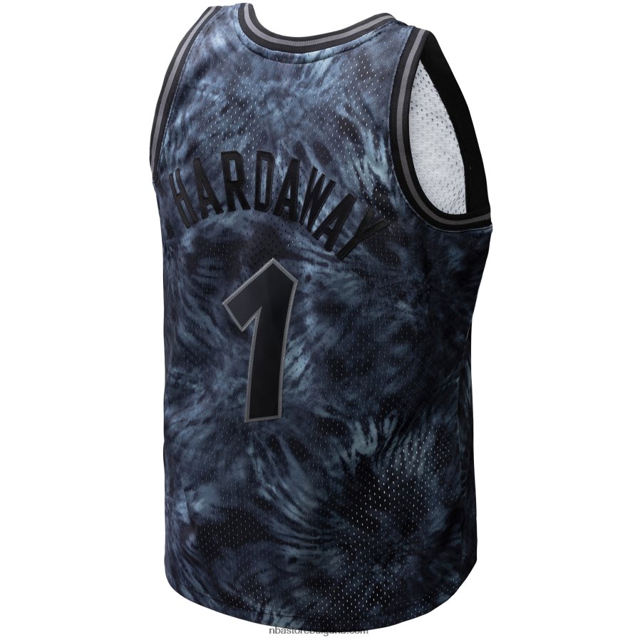 NBA JZ8F027324 orlando magic penny hardaway mitchell & ness black hardwood classics 1984-85 tie-dye swingman фланелка