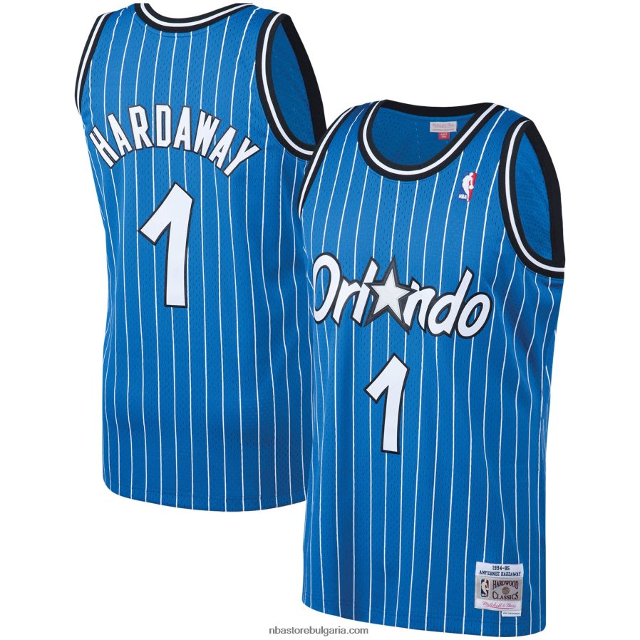 NBA JZ8F02761 orlando magic penny hardaway mitchell & ness синьо голямо и високо класическо трико от твърда дървесина