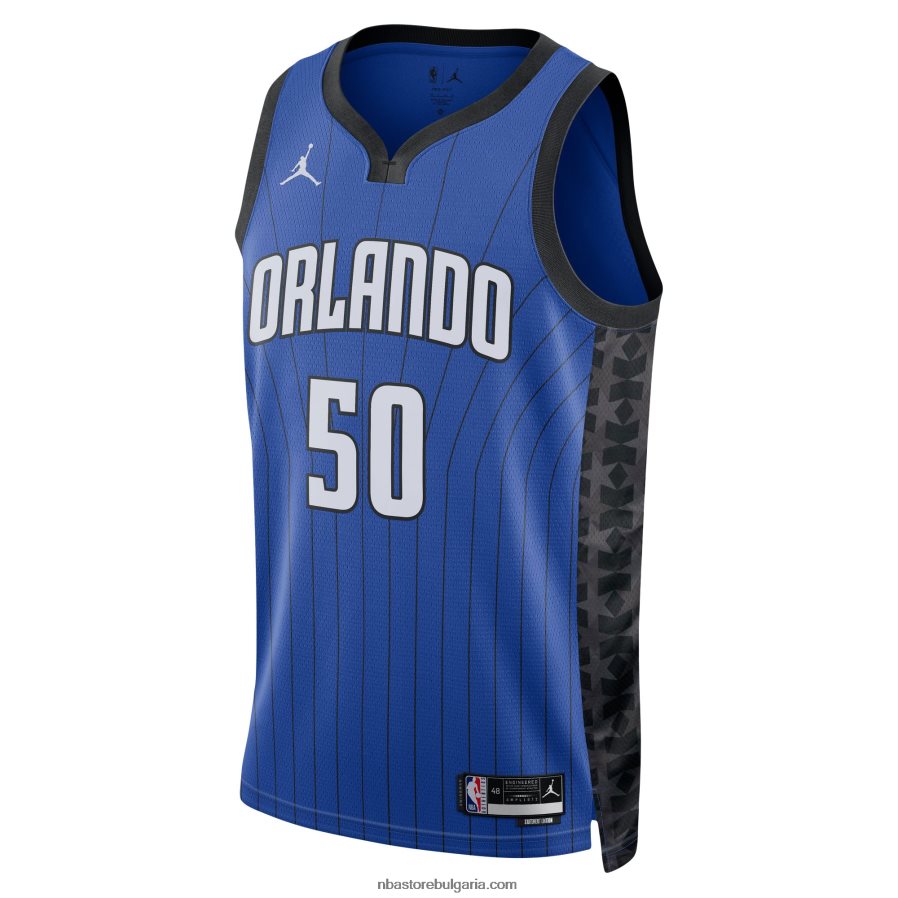 NBA JZ8F028444 orlando magic cole anthony jordan blue swingman фланелка