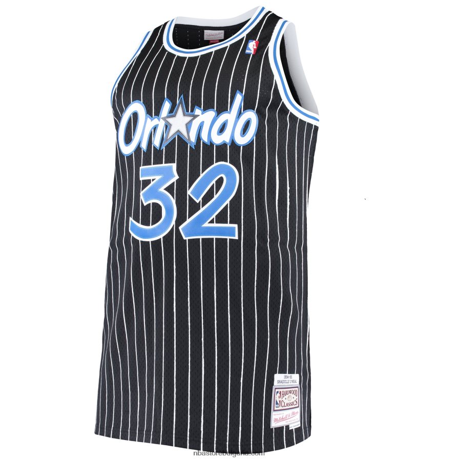NBA JZ8F02894 orlando magic shaquille o\'neal mitchell & ness черно голямо и високо класическо трико от твърда дървесина