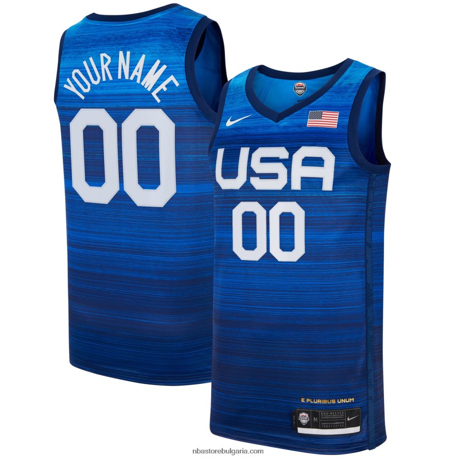 NBA JZ8F021148 usa баскетболна фланелка nike navy limited custom