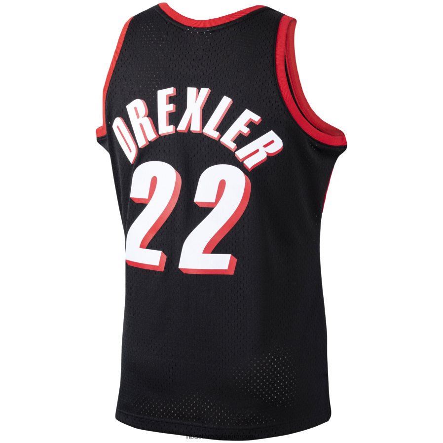 NBA JZ8F021151 portland trail blazers clyde drexler mitchell & ness black hardwood classics swingman фланелка