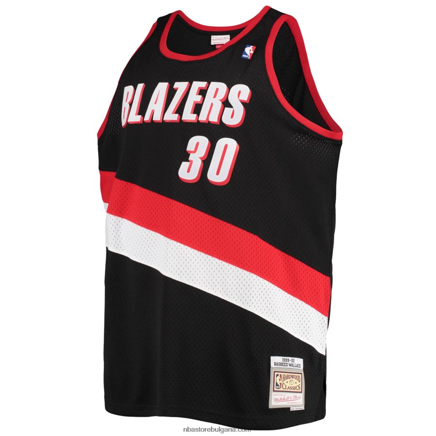 NBA JZ8F022031 portland trail blazers rasheed wallace black big & tall hardwood classics swingman фланелка