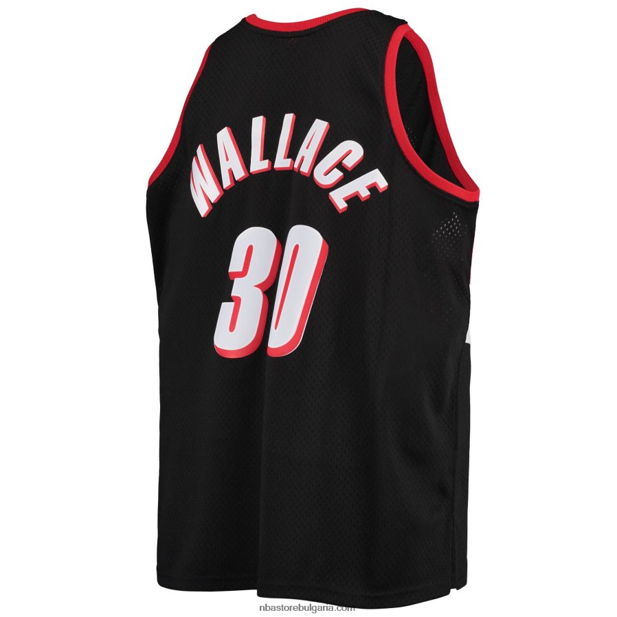 NBA JZ8F022031 portland trail blazers rasheed wallace black big & tall hardwood classics swingman фланелка