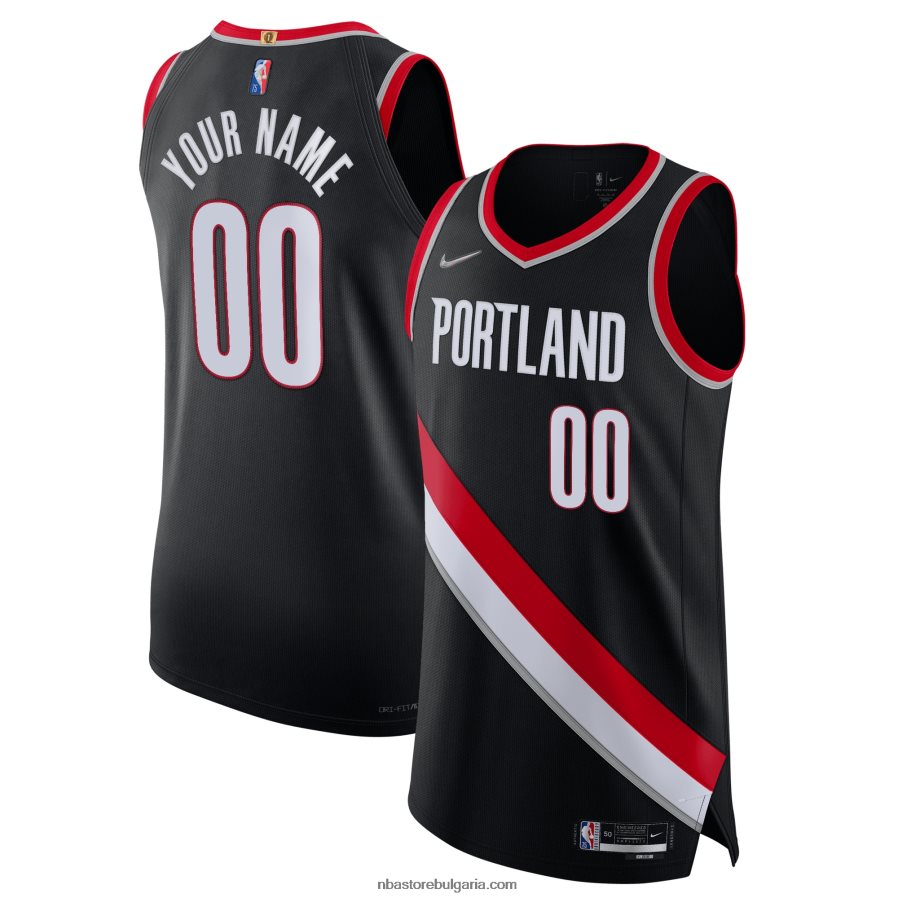 NBA JZ8F022880 portland trail blazers nike black diamond swingman автентична персонализирана фланелка