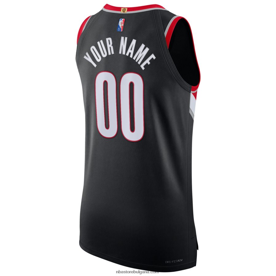 NBA JZ8F022880 portland trail blazers nike black diamond swingman автентична персонализирана фланелка