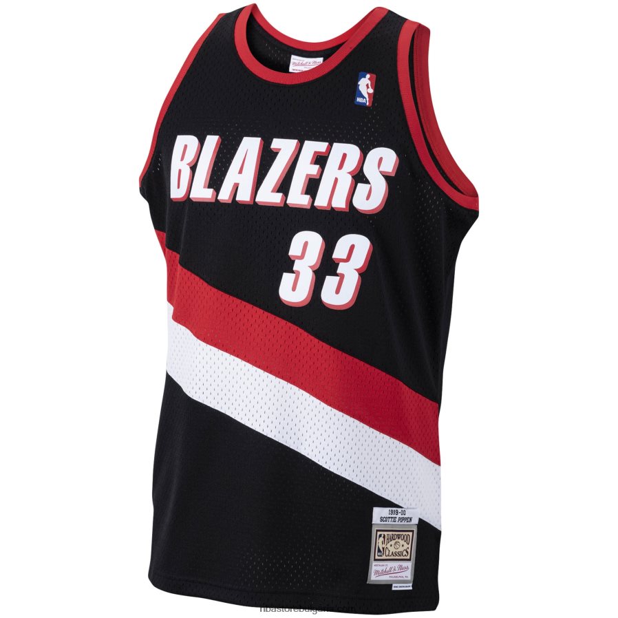 NBA JZ8F026338 portland trail blazers scottie pippen black 1999-00 hardwood classics swingman фланелка