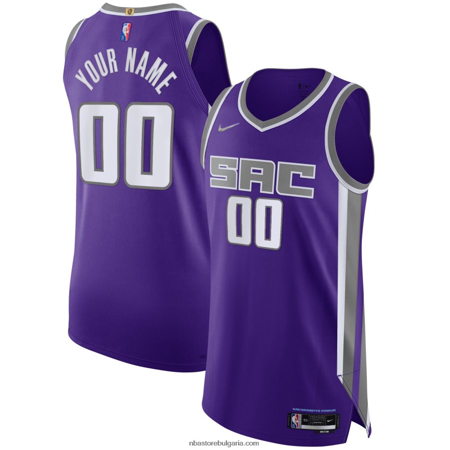 NBA JZ8F021121 sacramento kings nike purple diamond swingman автентична персонализирана фланелка