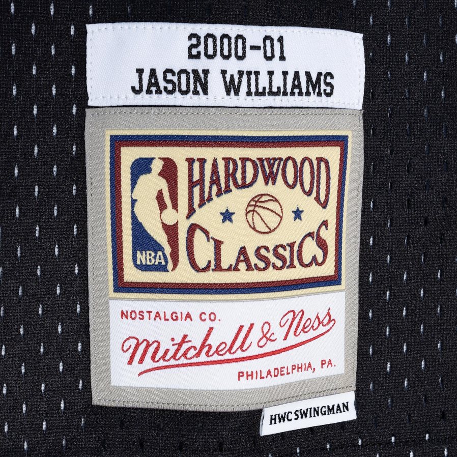 NBA JZ8F021468 sacramento kings jason williams mitchell & ness purple/black hardwood classics split swingman фланелка