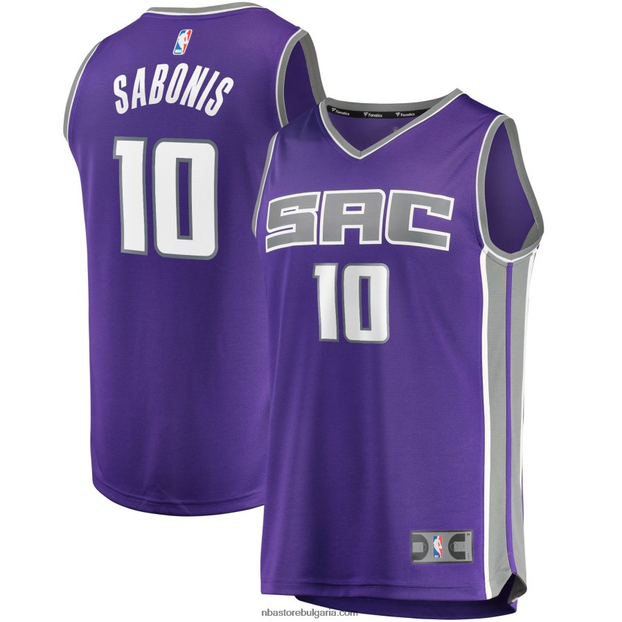 NBA JZ8F02186 sacramento kings domantas sabonis purple fast break реплика на фланелка