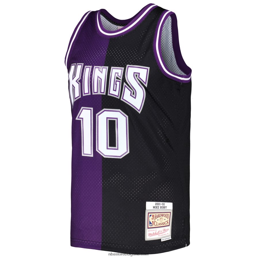NBA JZ8F023204 sacramento kings mike bibby mitchell & ness purple/black hardwood classics сплит суингмен трико