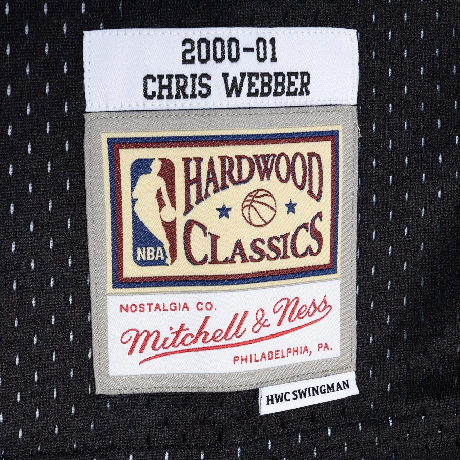 NBA JZ8F02531 sacramento kings chris webber mitchell & ness purple/black hardwood classics сплит swingman фланелка