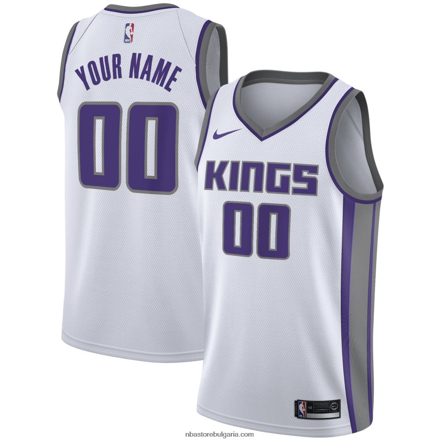 NBA JZ8F02534 sacramento kings nike white swingman персонализирана фланелка