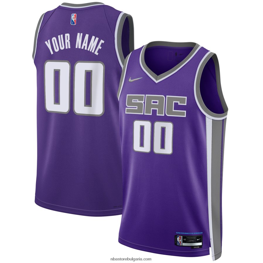 NBA JZ8F025723 sacramento kings nike purple diamond swingman фланелка по поръчка