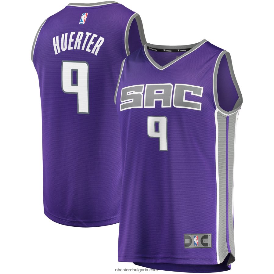NBA JZ8F02575 sacramento kings kevin huerter purple fast break реплика на фланелка
