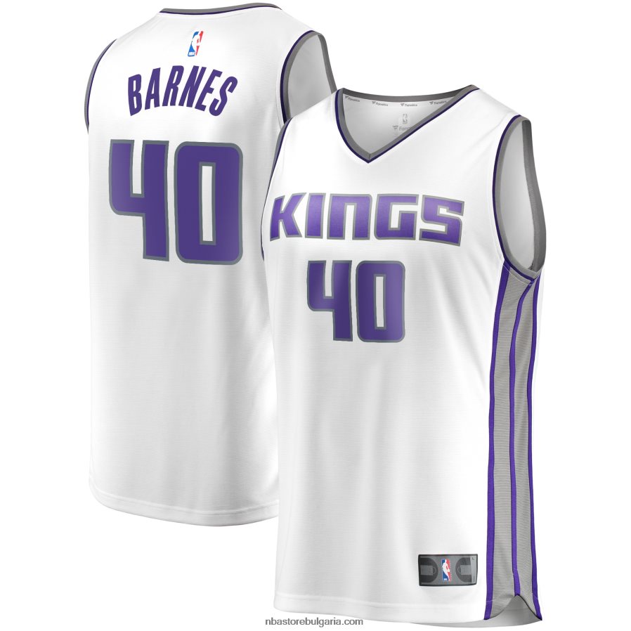 NBA JZ8F027983 сакраменто кингс харисън барнс бяла фланелка за бърз брейк реплика на играч