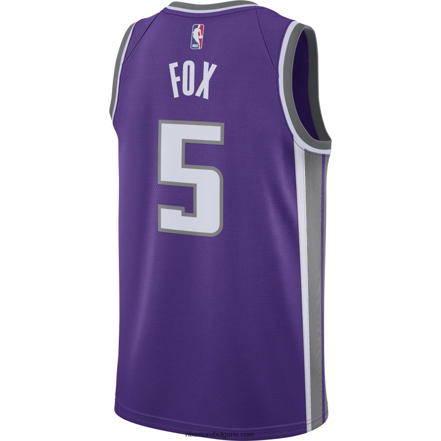NBA JZ8F0287 sacramento kings de\'aaron fox nike purple swingman jersey