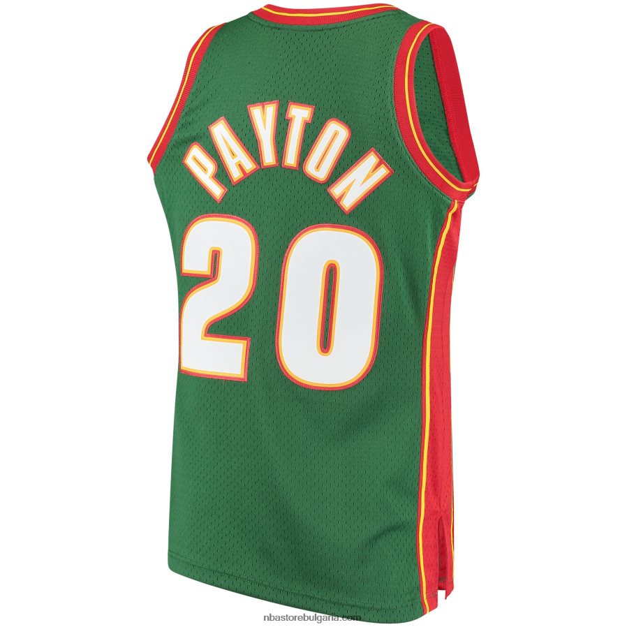 NBA JZ8F02815 seattle supersonics gary payton mitchell & ness green hardwood classics swingman фланелка