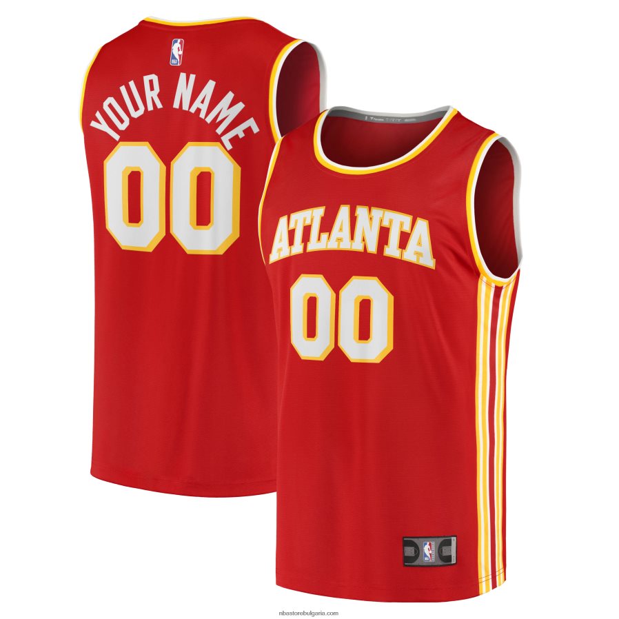 NBA JZ8F027139 атланта хоукс червено 2020 бързо прекъсване реплика персонализирана фланелка