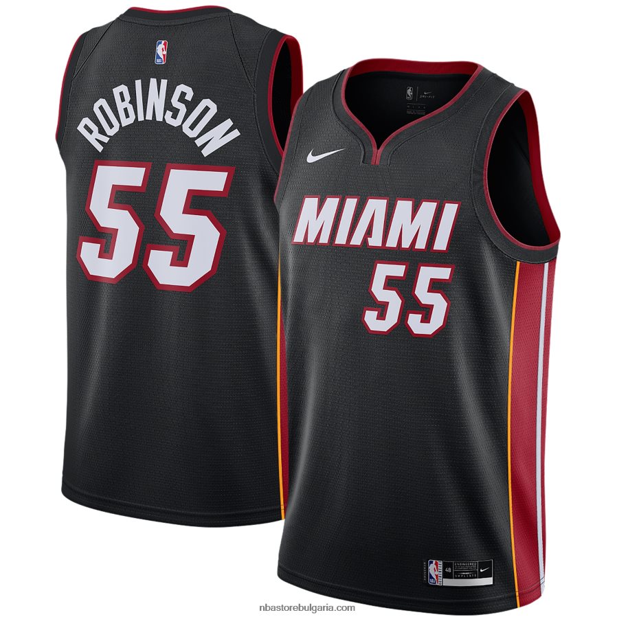 NBA JZ8F0216197 miami heat duncan robinson nike черна фланелка swingman