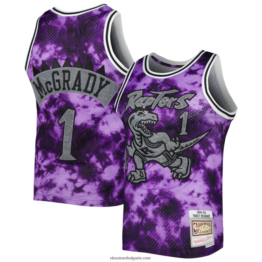 NBA JZ8F02255 торонто раптърс трейси макгрейди мичъл и нес лилава галакси суингмен фланелка