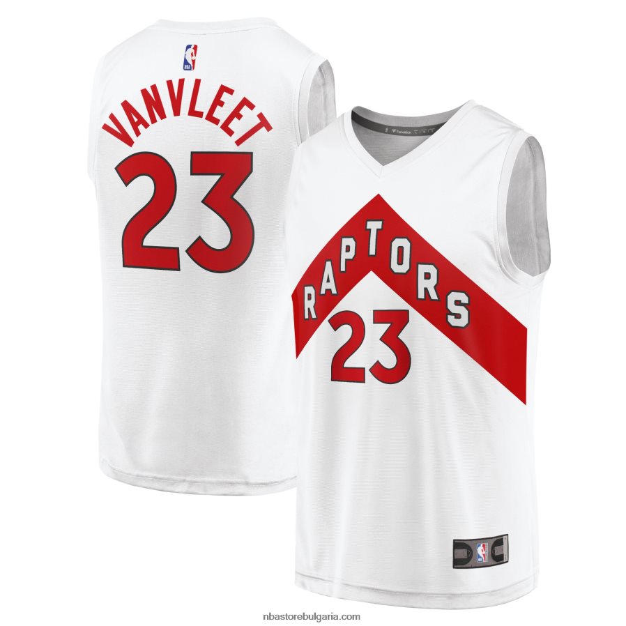 NBA JZ8F024550 торонто раптърс фред ванвлийт бяла фланелка за бързо прекъсване реплика