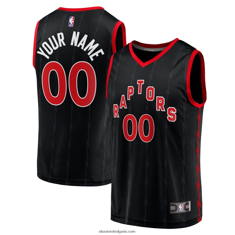 NBA JZ8F026358 торонто раптърс черен файст брейк реплика персонализирана фланелка