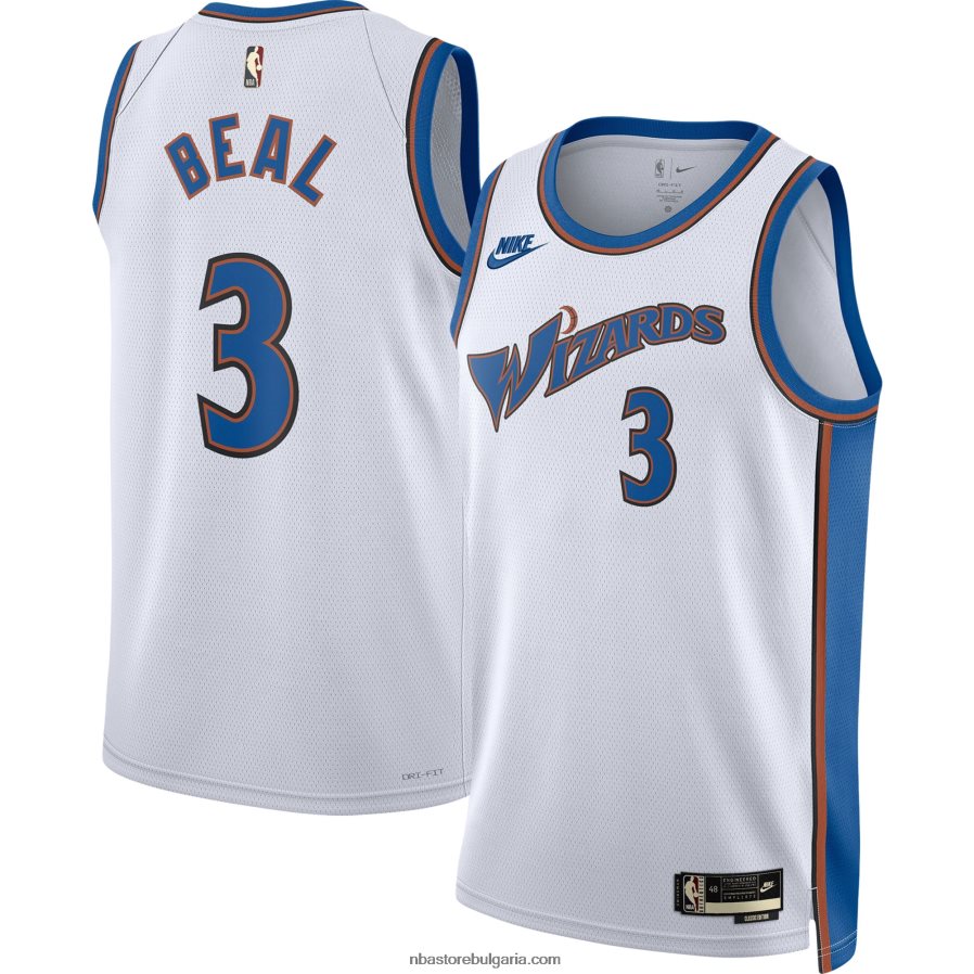 NBA JZ8F02135 washington wizards bradley beal nike бяла фланелка swingman