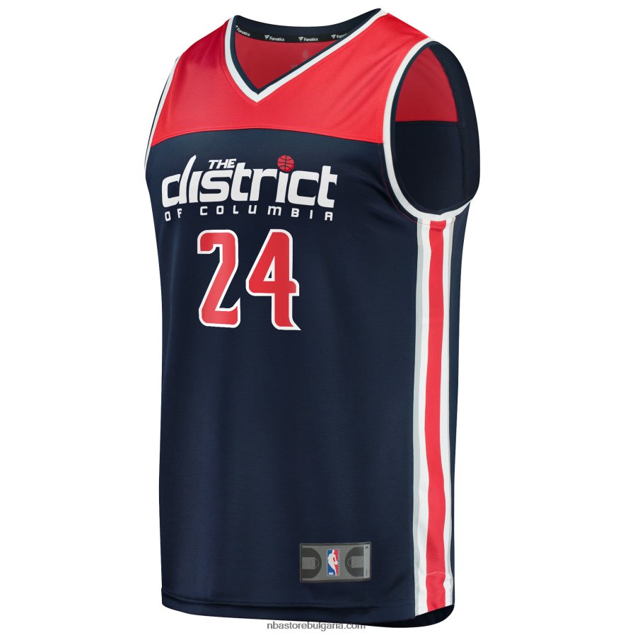 NBA JZ8F023195 washington wizards corey kispert navy fast break реплика на фланелка
