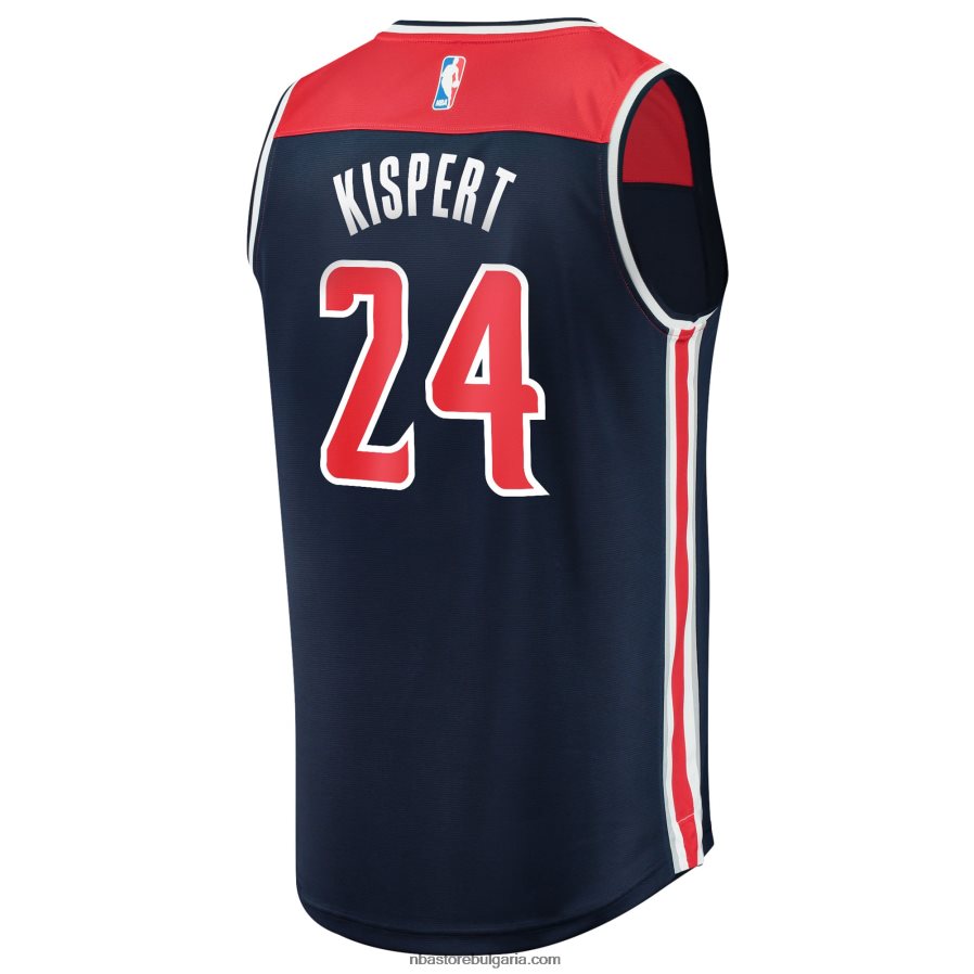 NBA JZ8F023195 washington wizards corey kispert navy fast break реплика на фланелка