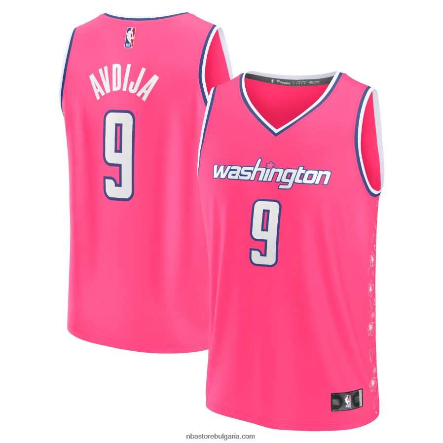 NBA JZ8F023861 washington wizards deni avdija pink fastbreak фланелка