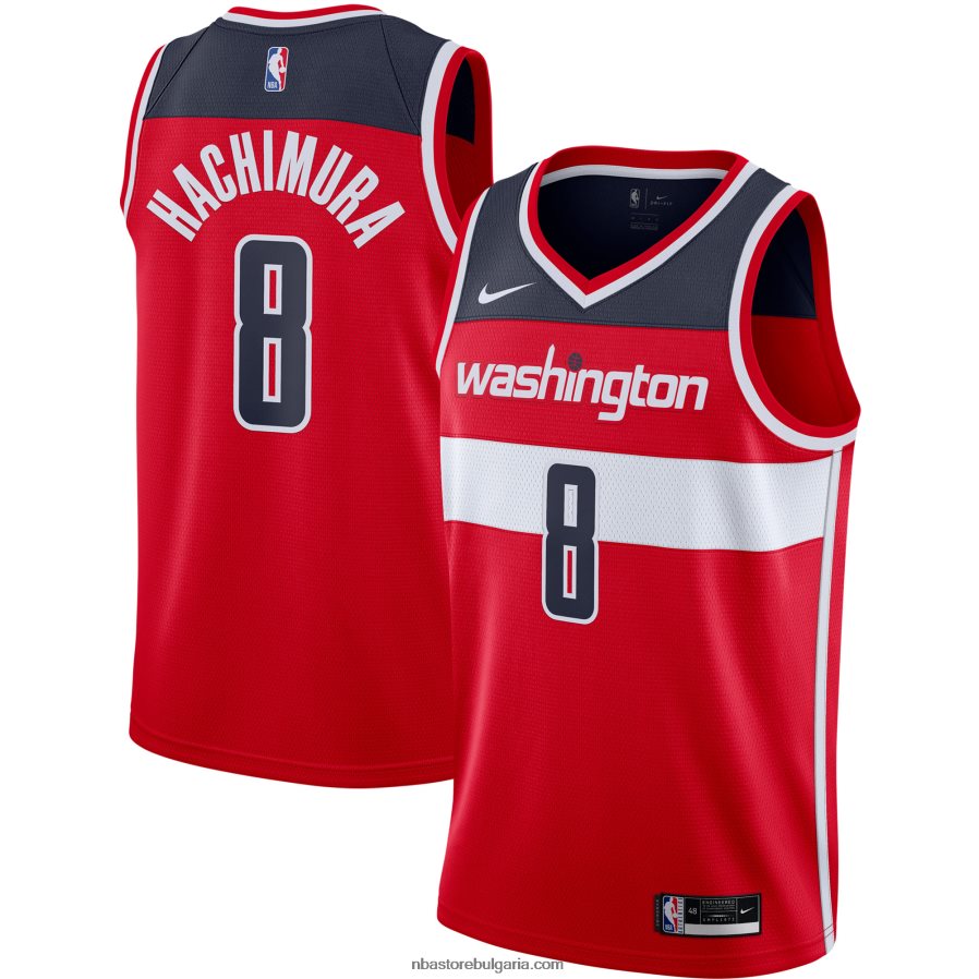 NBA JZ8F025775 washington wizards rui hachimura nike red swingman фланелка