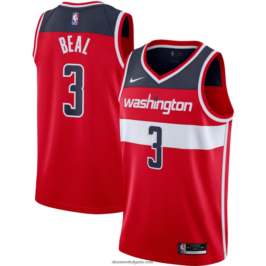 NBA JZ8F025922 washington wizards bradley beal nike червена фланелка swingman