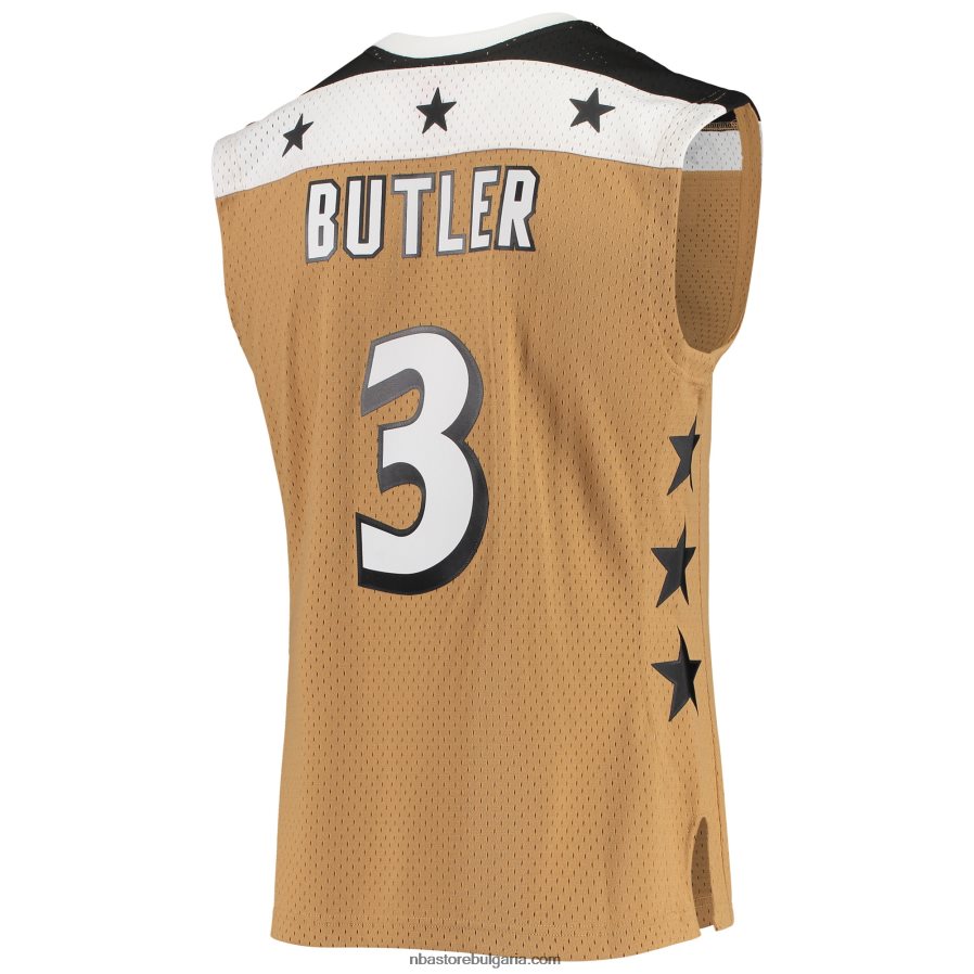 NBA JZ8F026293 washington wizards caron butler mitchell & ness gold hardwood classics swingman трико