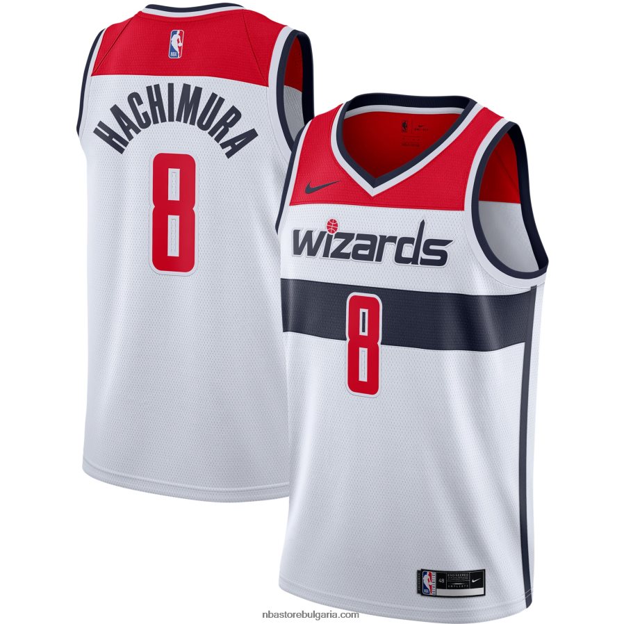 NBA JZ8F026582 washington wizards rui hachimura nike бяла суингмен фланелка
