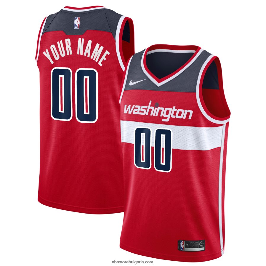 NBA JZ8F026658 washington wizards nike red custom swingman jersey