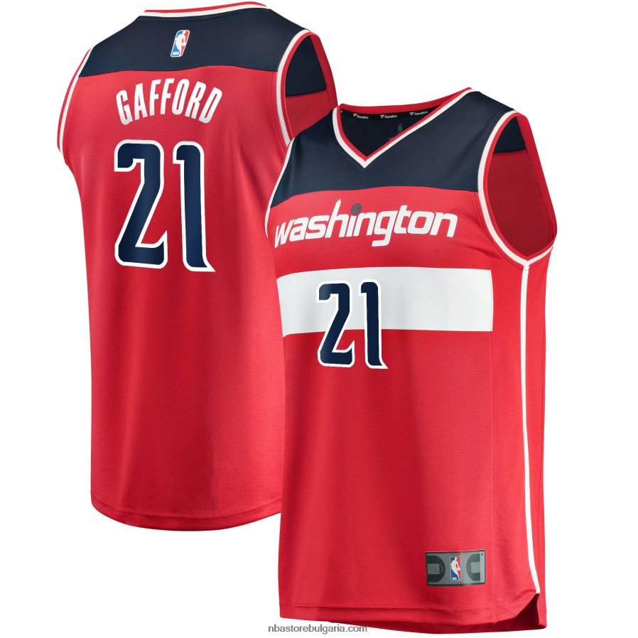 NBA JZ8F027740 Вашингтон Уизърдс Даниел Гафорд червена фланелка за бърз брейк