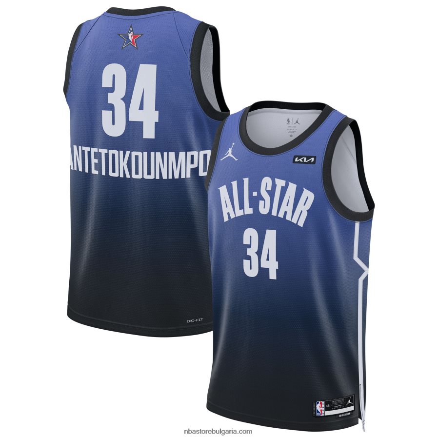 NBA JZ8F02164 Giannis Antetokounmpo jordan brand blue all-star game swingman фланелка