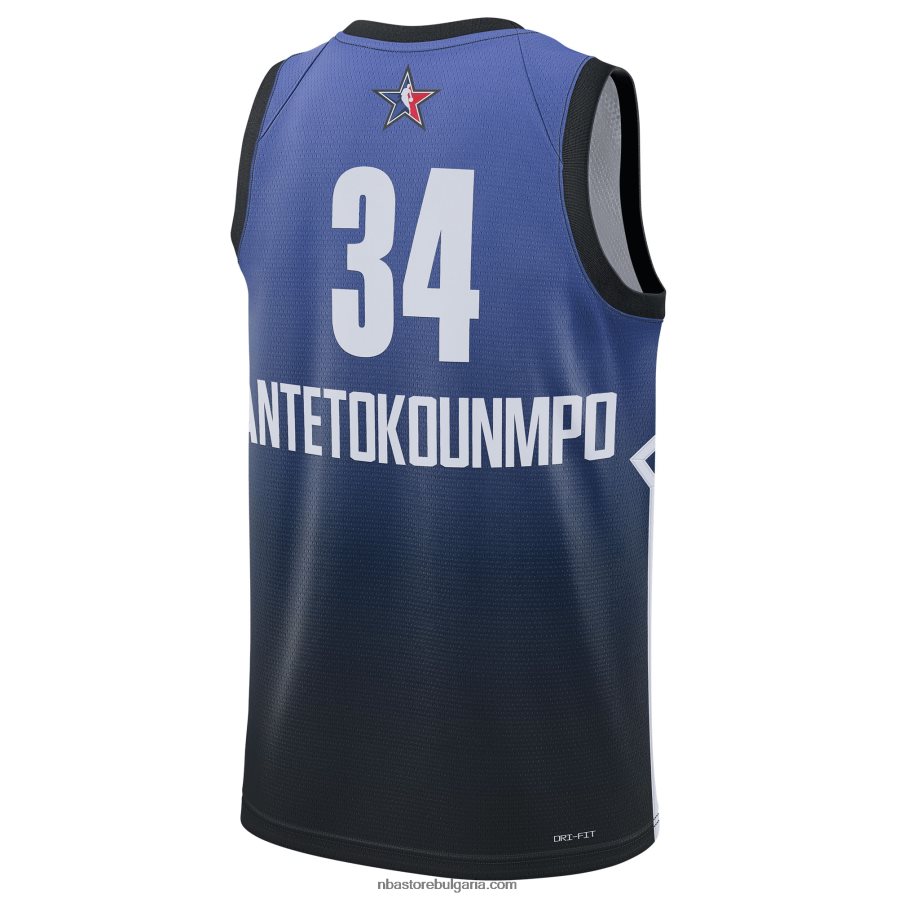 NBA JZ8F02164 Giannis Antetokounmpo jordan brand blue all-star game swingman фланелка