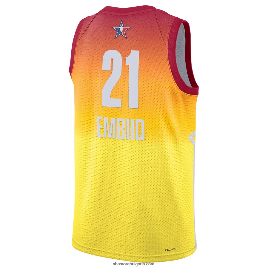 NBA JZ8F022178 joel embiid jordan brand orange all-star game swingman фланелка