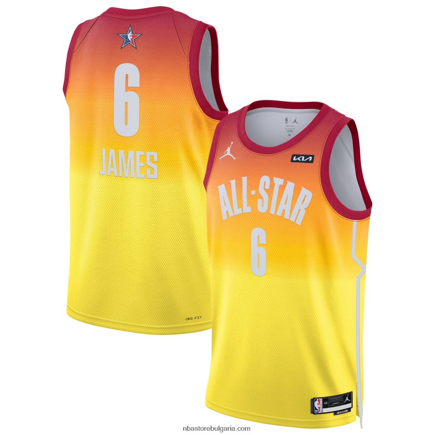 NBA JZ8F02299 lebron james jordan brand orange all-star game swingman фланелка