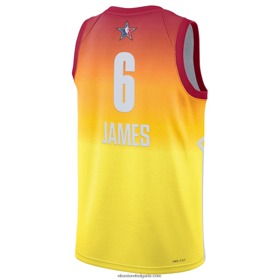 NBA JZ8F02299 lebron james jordan brand orange all-star game swingman фланелка