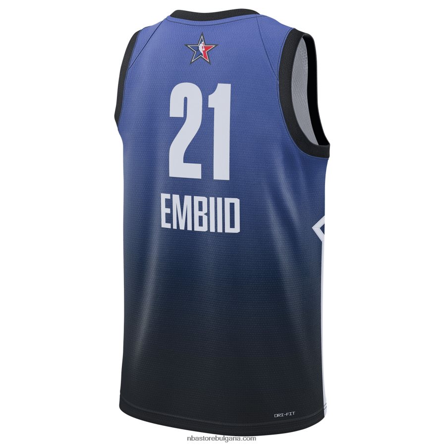 NBA JZ8F02324 joel embiid jordan brand blue all-star game swingman фланелка