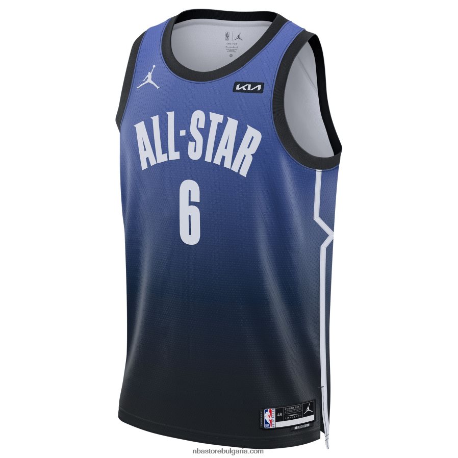 NBA JZ8F02413 lebron james jordan brand blue all-star game swingman фланелка