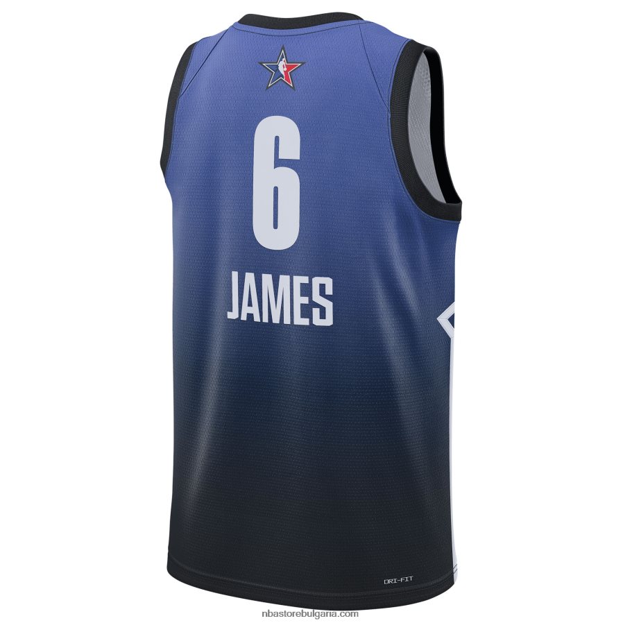 NBA JZ8F02413 lebron james jordan brand blue all-star game swingman фланелка