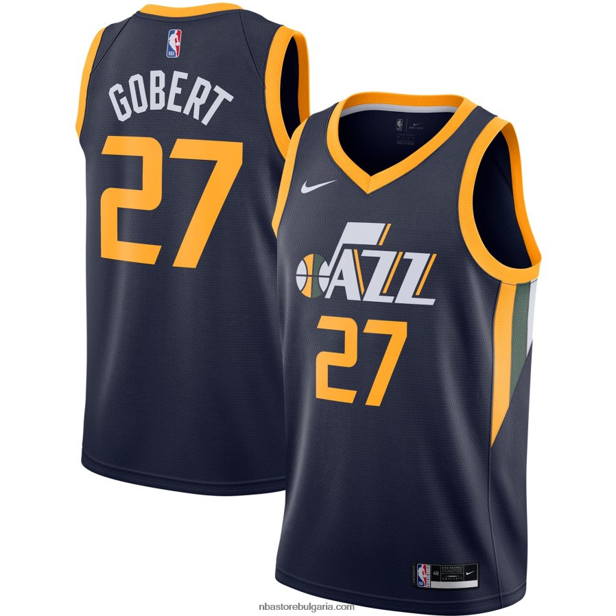 NBA JZ8F0213284 utah jazz rudy gobert nike navy swingman трико
